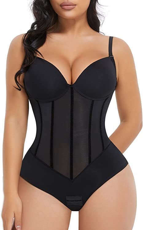 Women's thong jumpsuit, tuck in body shaping suit, open back mesh jumpsuit, tight top